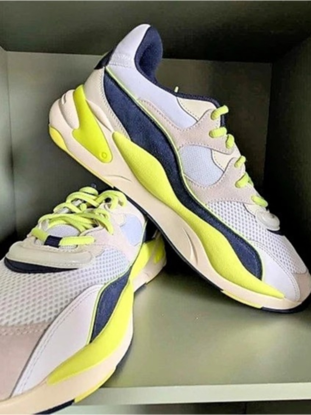 Puma RS-2K Futura White Navy Volt Lime Mens Size 13 NIB Sneakers 374137-05